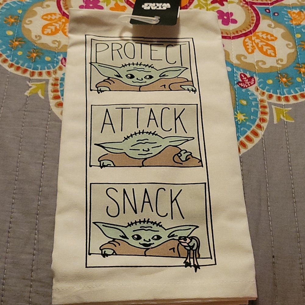Baby Yoda kitchen towel